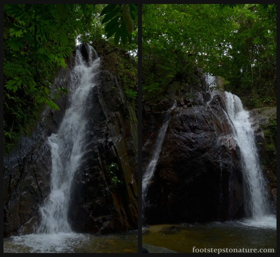 Two major falls plus one miniature make it a triplet waterfall