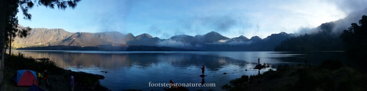 5.30pm – Evening view of the lake and baby volcano
