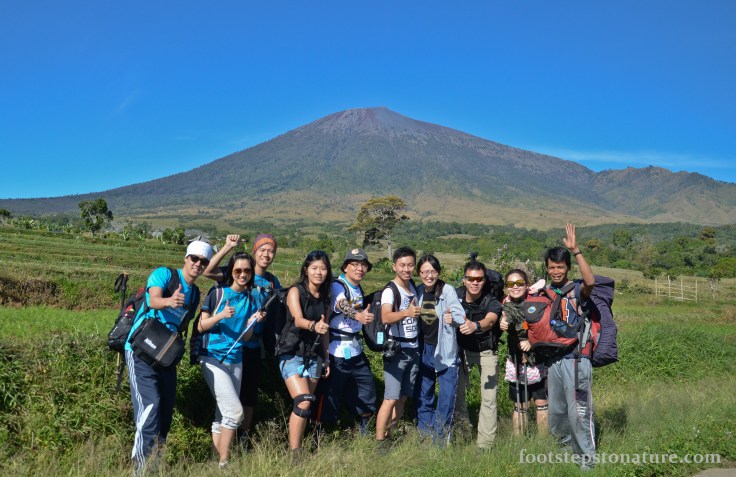 Rinjani Expedition Team for the trip and our guide standing rightmost
